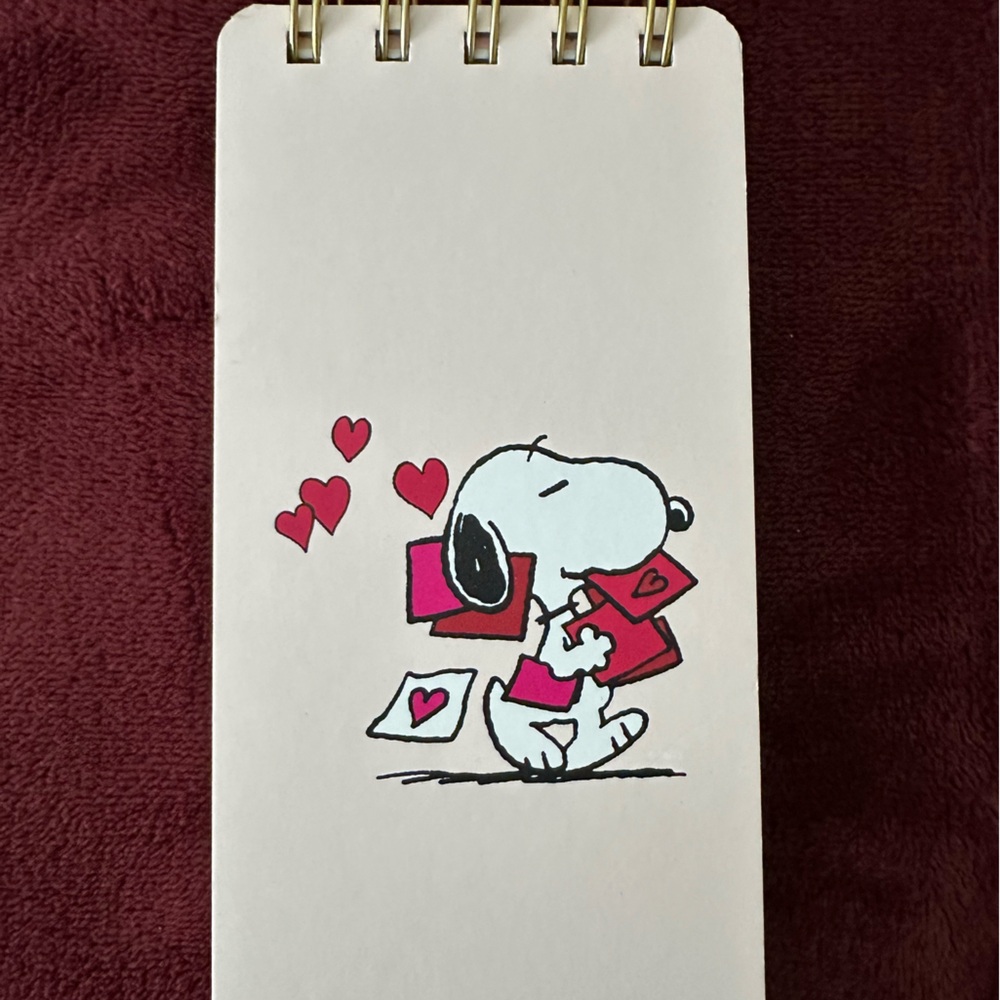 NWT ~ ♥️ Valentines Day ♥️Snoopy Notepad Set with Hearts - Picture 2 of 5